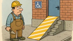 Banc: Dorel și rampa „accesibilă” vopsită