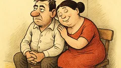 Banc: Maria către Ion, tandru pe umăr…