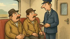 Banc: Doi ardeleni se urcă într-un tren