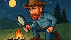 Banc: Chuck Norris dă foc furnicilor noaptea