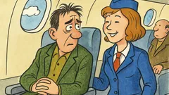 Banc: Stewardesa întreabă pasagerul: Ați mai zburat?