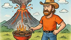 Banc: În Islanda, Chuck Norris aprinde grătarul