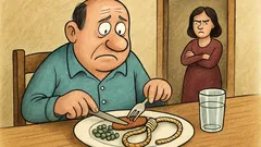 Banc: Certat cu nevasta, ce mănânci?