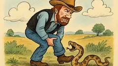 Banc: Vipera îl mușcă pe Chuck Norris