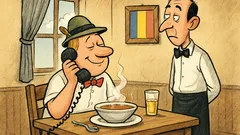 Banc: Un neamț comandă ciorbă de burtă…