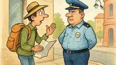 Banc: Un turist oprește un polițist român