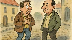 Banc: Doi prieteni se întâlnesc pe stradă…