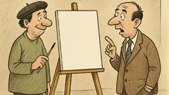 Banc: Un pictor vinde „Vaci la păscut”