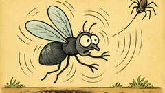 Banc: O muscă zboară liniștită și se blochează