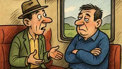 Banc: Doi amici, într-un tren…