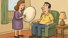 Banc: Soția vine acasă și zice…