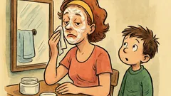 Banc: Un copil își prinde mama la cremă