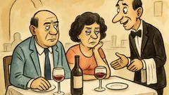 Banc: O familie la restaurant, aniversare