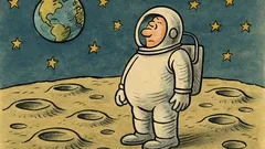 Banc: Ce e un bărbat pe Lună?