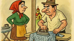 Banc: Nevasta lui Gheorghe: calcă-ți cămașa!