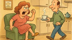 Banc: Soția: Adu ceaiul mai repede!
