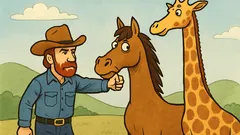 Banc: Chuck Norris a lovit odată un cal