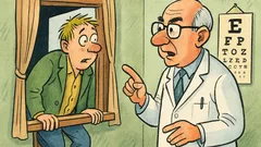 Banc: Intră un pacient pe fereastră...