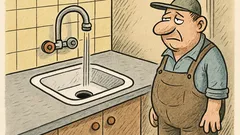 Banc: Dorel montează chiuveta „la fix”