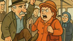 Banc: Într-un tramvai aglomerat, Badea...