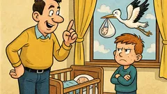 Banc: Barza ți-a adus un frățior…