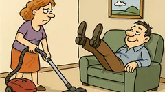 Banc: Ce înțelege un bărbat prin „ajutor”?