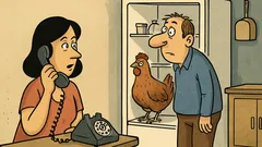 Banc: Iubi, vine mama cu o găină…