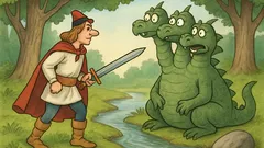 Banc: Făt-Frumos merge la izvorul zmeului