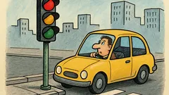 Banc: Ce îi spune un semafor unei mașini?