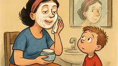 Banc: De ce te dai cu cremă, mami?