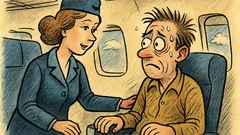 Vtip: Stewardesa: Ați mai zburat vreodată?