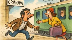 Banc: Pe peron, în gara din Craiova...