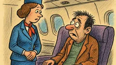 Banc: Stewardesa întreabă pasagerul neliniștit