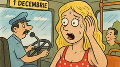 Banc: O blondă în autobuz, vara