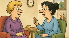 Banc: Mimi și Suzi stau la povești