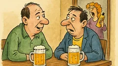 Banc: Doi prieteni stau la o bere...