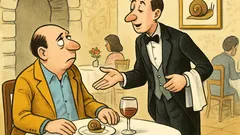 Banc: Într-un restaurant franțuzesc, chelnerul...