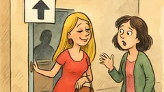 Banc: O blondă iese de la vot