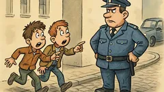 Banc: Doi elevi fug la polițist