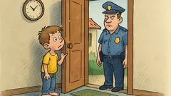 Banc: Sună soneria, un polițist la ușă