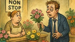 Banc: La florărie, ora șase dimineața...