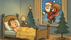 Banc: Afară ninge, Moșul sare gardul...