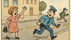 Banc: O tipă strigă disperată la polițist