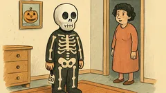 Banc: O mamă cumpără costumul de Halloween