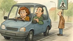 Banc: Proaspăt permis, direct pe trotuar