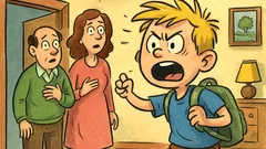 Banc: Copilul se întoarce după prima zi