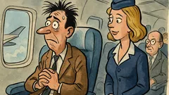 Banc: Stewardesa întreabă: Ați mai zburat vreodată?