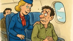 Banc: Stewardesa întreabă, tu ai mai zburat?