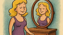 Banc: Ce face o blondă cu ochii închiși?