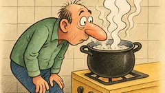 Banc: Vecinul curios intră în bucătărie...